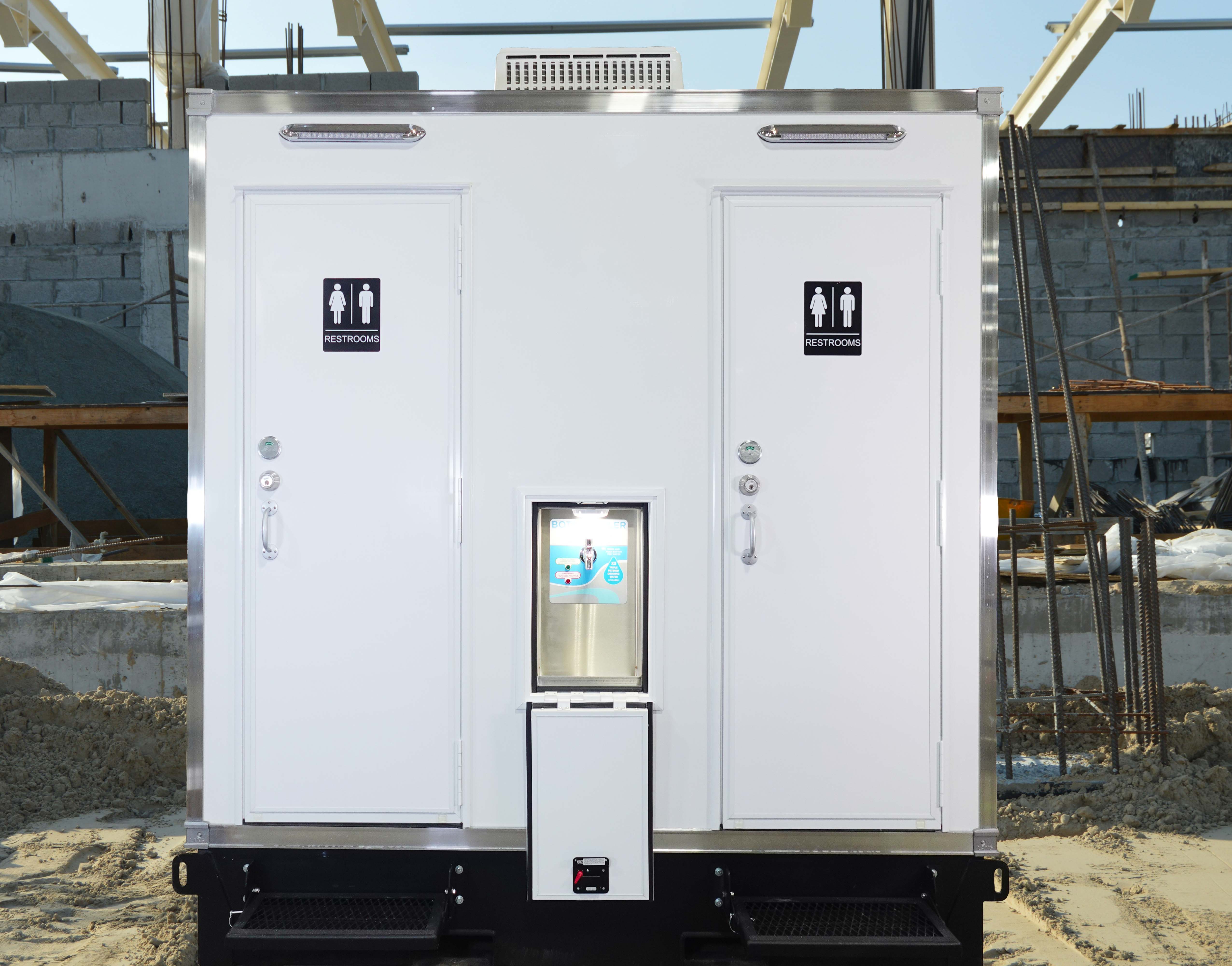 Exterior of Modular Portable Restroom for Construction Sites