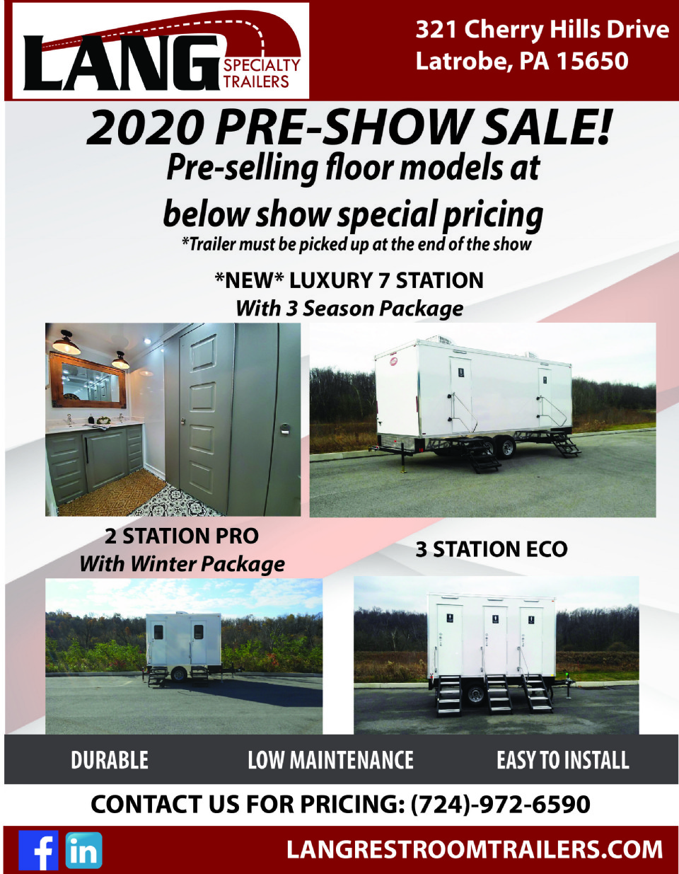 Don't Miss Out on Our PRE - WWETT Show Restroom Trailer Sale