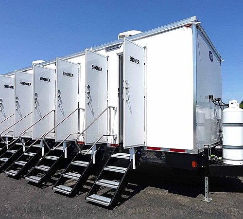 Shower trailer interior
