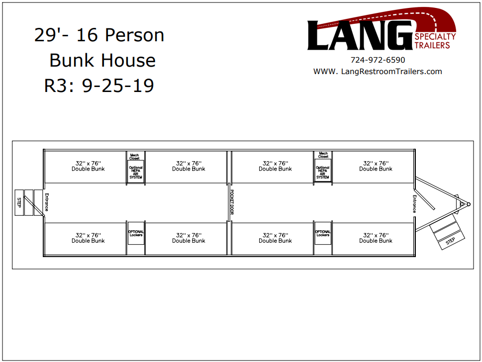 16 Person Bunkhouse Trailer for Sale