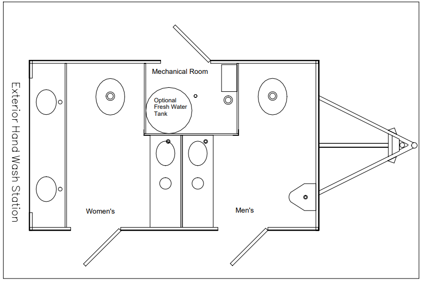 Pro Series Restroom and Handwashing Trailer