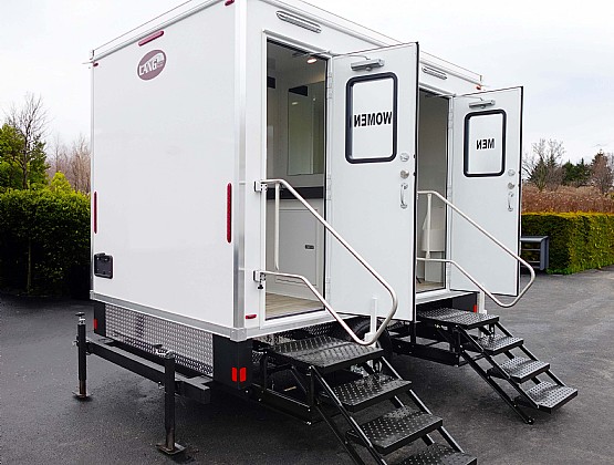 2-Station Pro Restroom Trailer Exterior