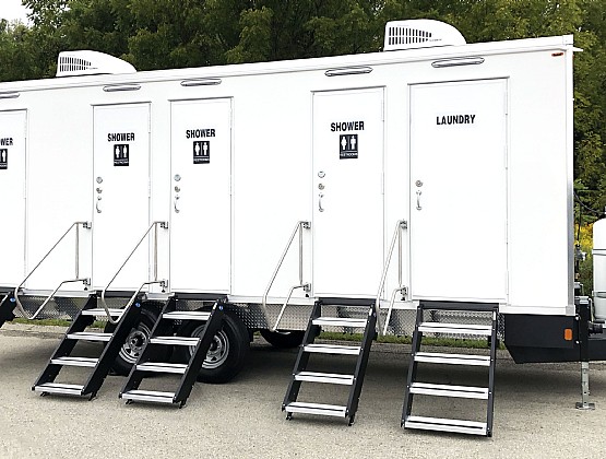 4 person shower restroom laundry combo trailer for sale